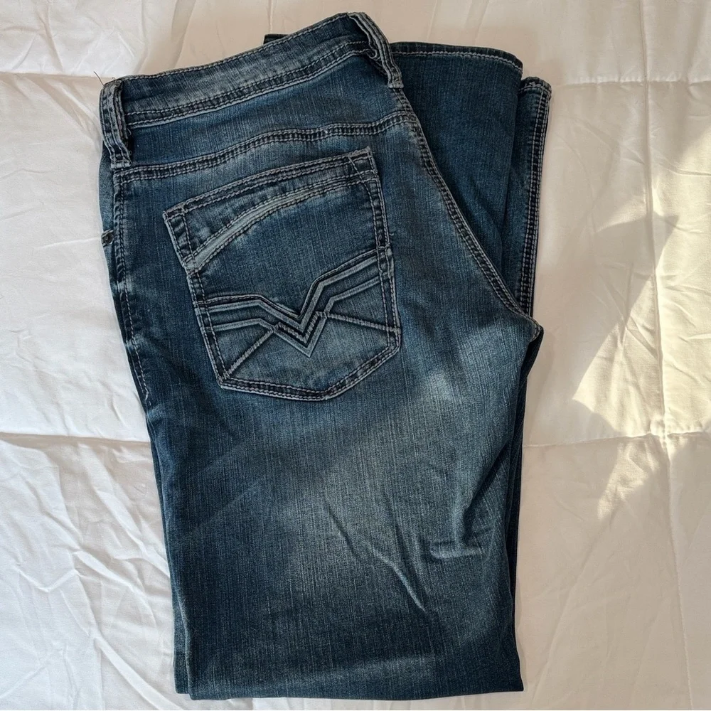 Buffalo David Bitton Men's Lucas-X ST Straight Leg Jeans - Medium Blue - Picture 4 of 5
